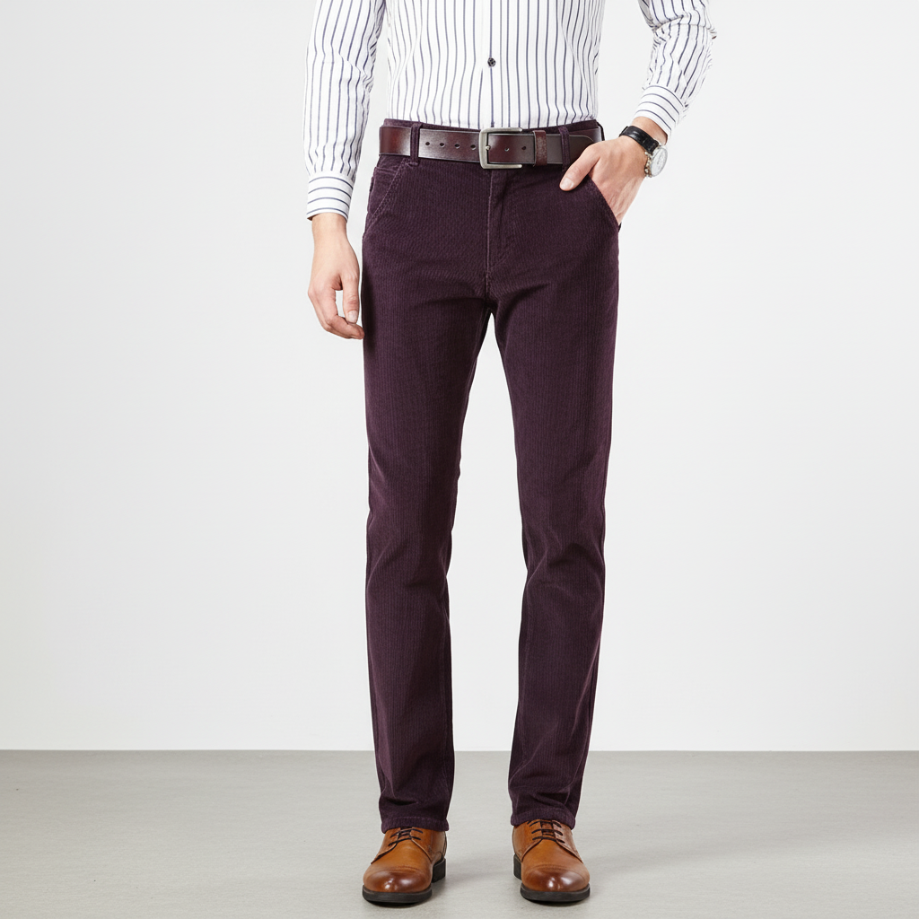 Versatile classic corduroy trousers for men, Ralf, perfect for autumn and winter
