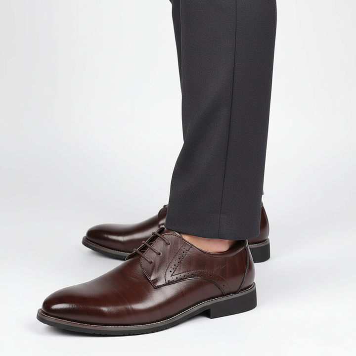 Adrian high-quality men's brown leather brogues, featuring classic style and durability