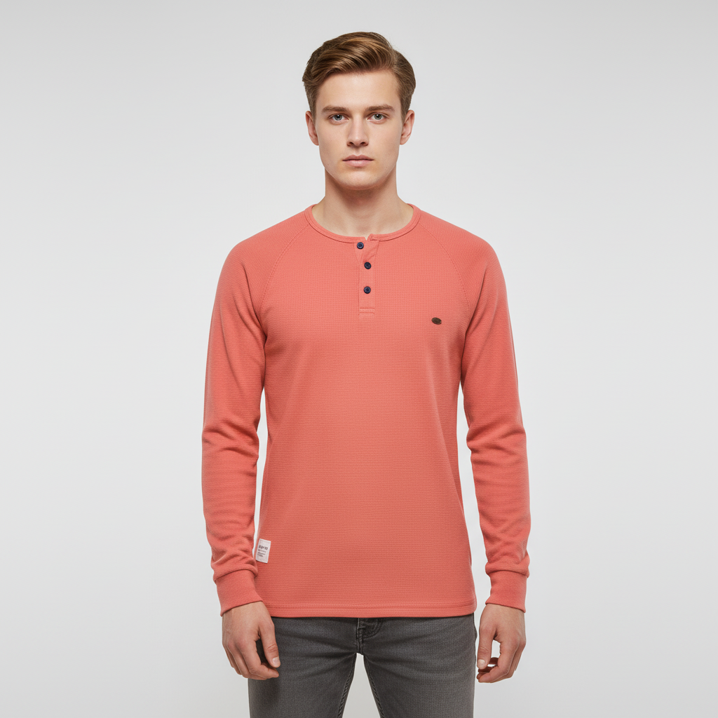 Collection of men's classic cotton blend long sleeve shirts in various colors: blue, grey, white, black.