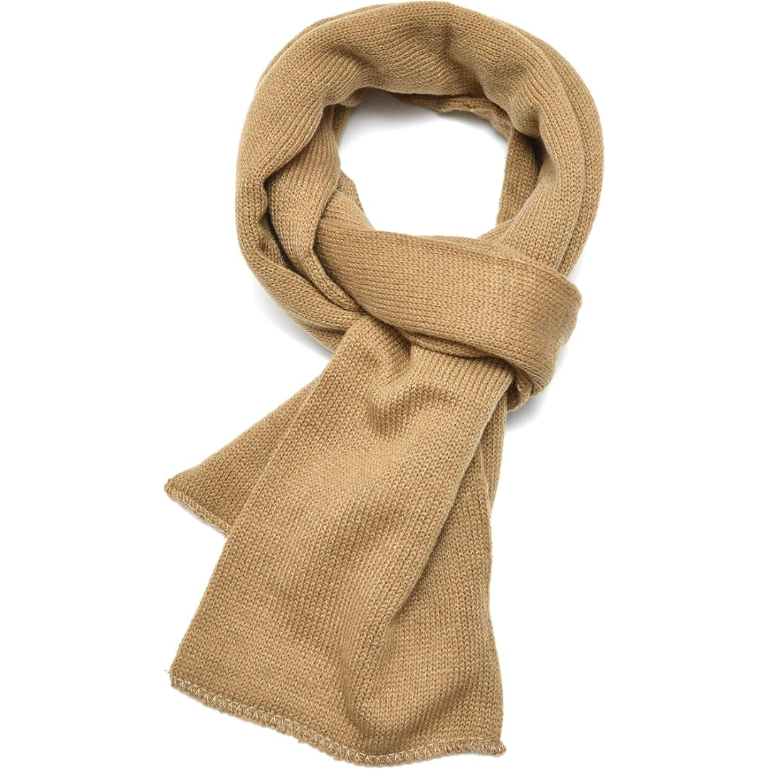 Men's knit acrylic double layer winter scarf, offering warmth and a sophisticated look