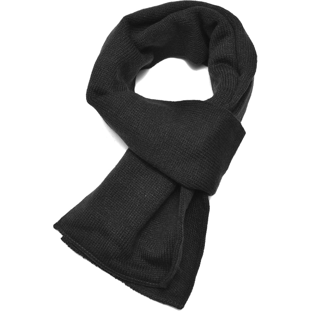 Men's knit winter scarf, double layer construction, providing both style and essential warmth