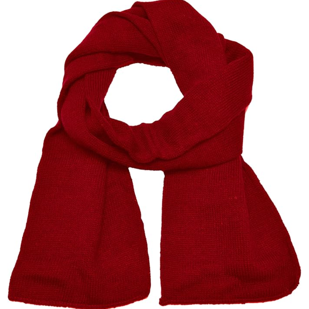Warm men's double layer knit scarf, perfect for winter fashion and outdoor activities