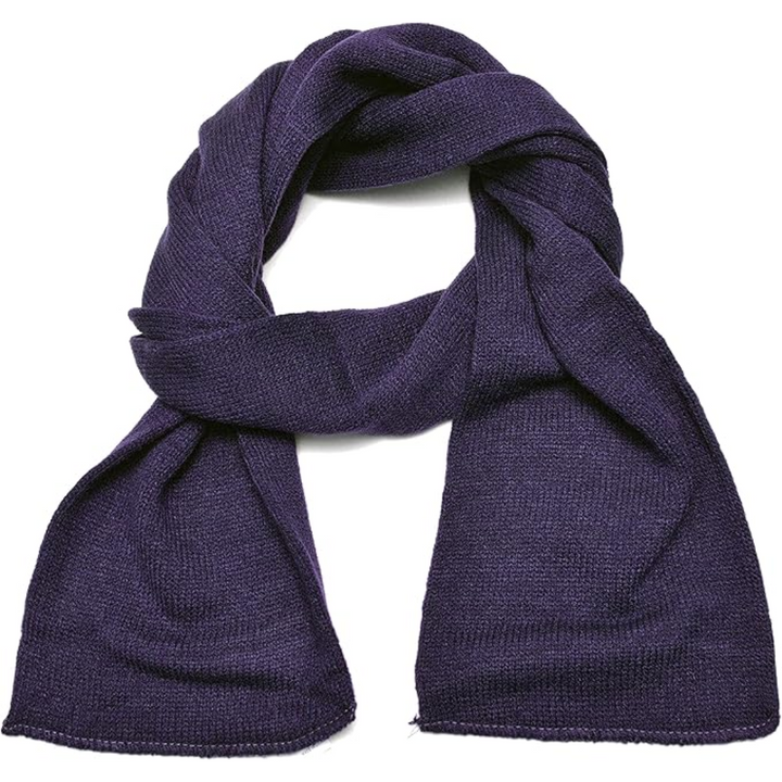 Men's classic knit winter scarf, versatile accessory for cold weather, in a solid color
