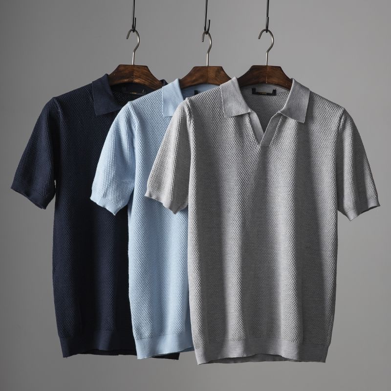 Nestor men's stylish polo shirt, a classic everyday essential in lightweight breathable cotton for summer.