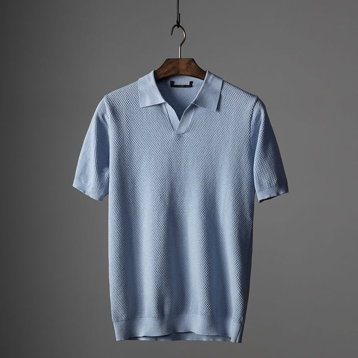 Lightweight men's polo shirt, perfect for summer casual wear. Made from breathable classic cotton.