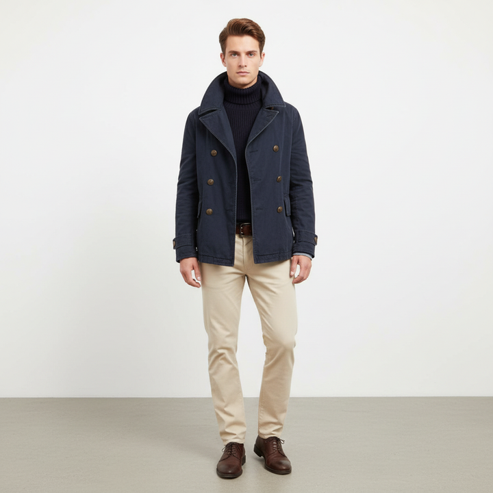 Men's 'Jakob' autumn wear jacket, combining lightweight comfort with a timeless, classic design.