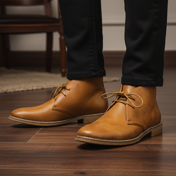 Men's classic slip-resistant dress shoes in vintage style for comfortable daily wear.