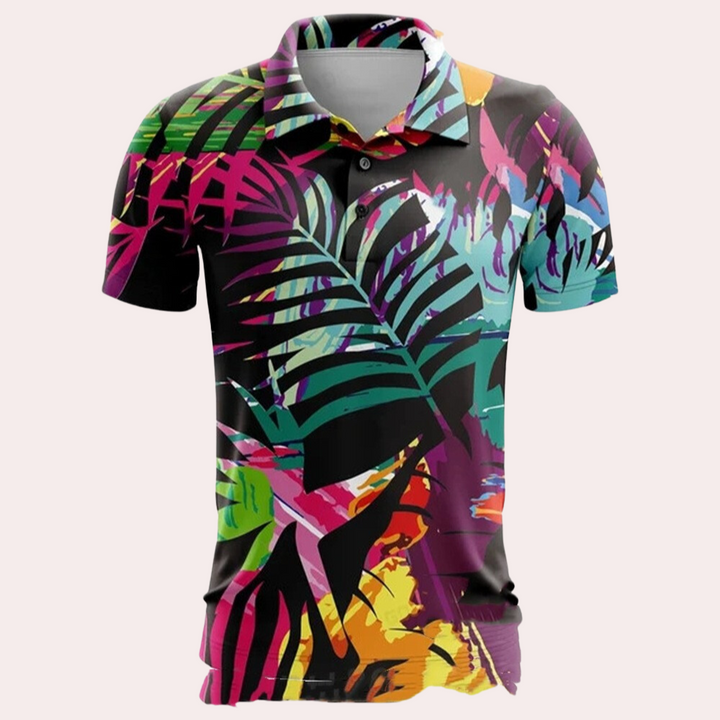 Men's classic summer polo shirt, comfortable fit, short sleeve; ideal casual wear.