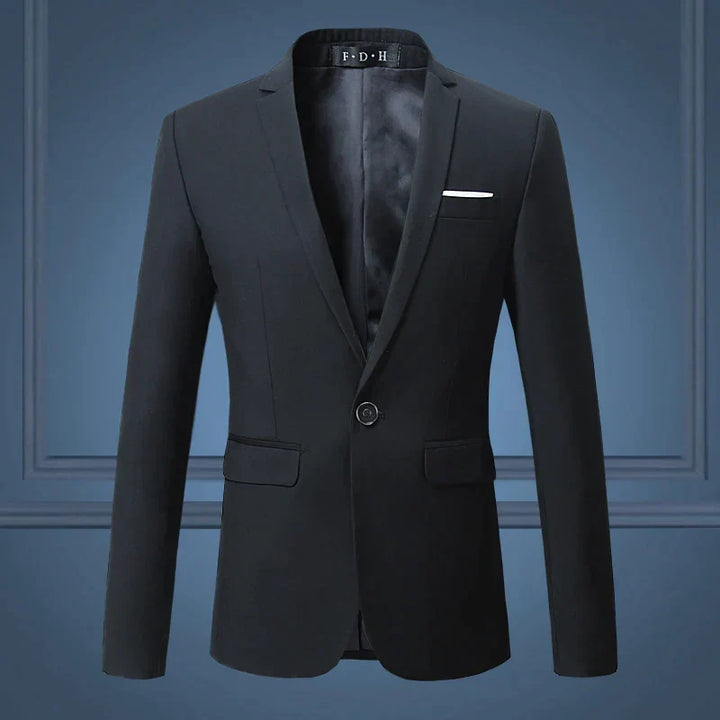 Versatile men's tailored blazer, ideal for all-season wear & smart casual fashion.