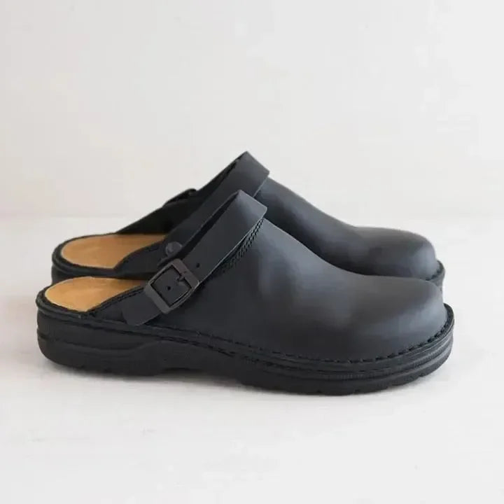Lennart men's comfort clogs: slip-on, arch support, padded footbed, durable profiled sole.