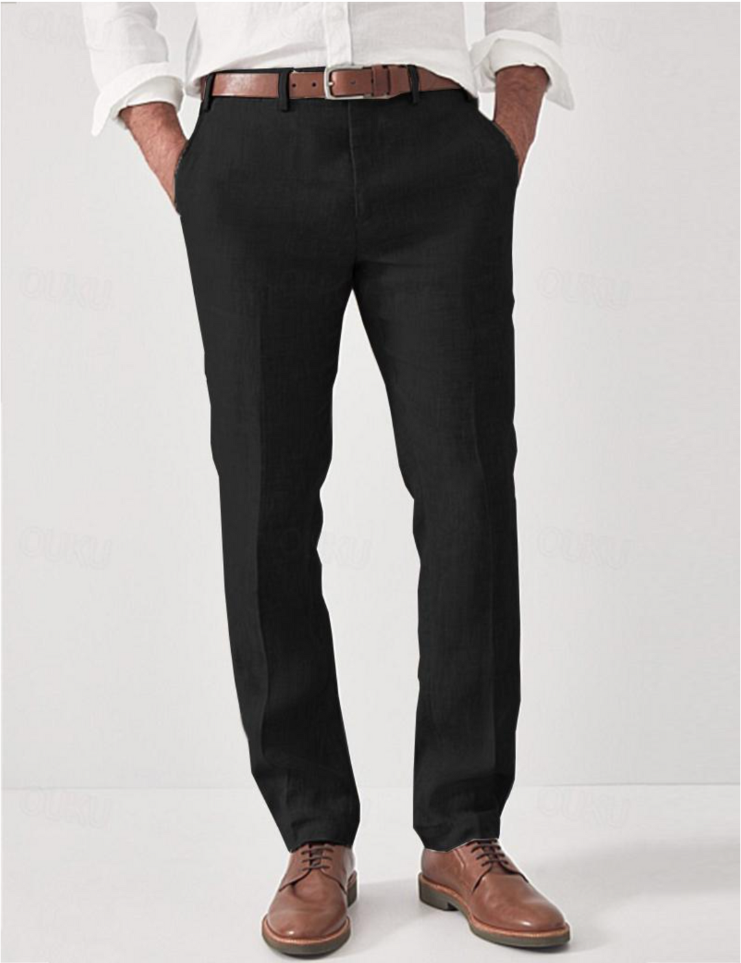 Versatile men's slim fit casual trousers, comfortable bottoms for modern summer fashion, suitable for various occasions.