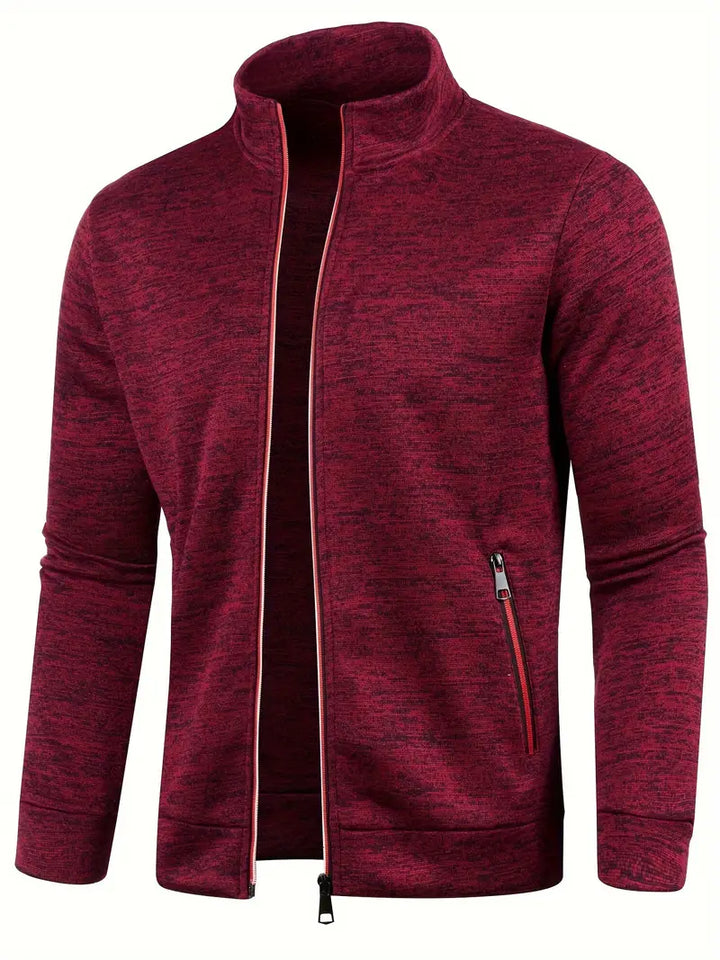 Stylish men's vest, a practical zip-up layering piece with stand collar for everyday wear.