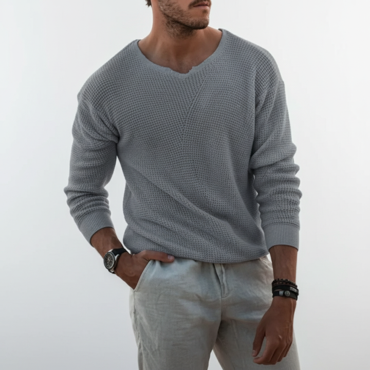 Soft men's Joseph knitwear long sleeve sweater, essential for cozy winter fashion and comfort