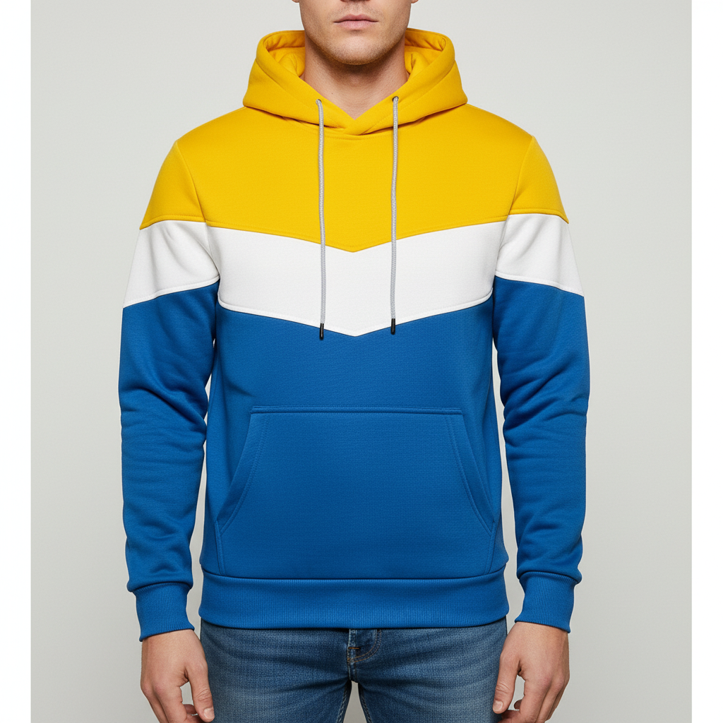 Timo men's long sleeve pullover hoodie in a versatile shade, great for layering in winter.
