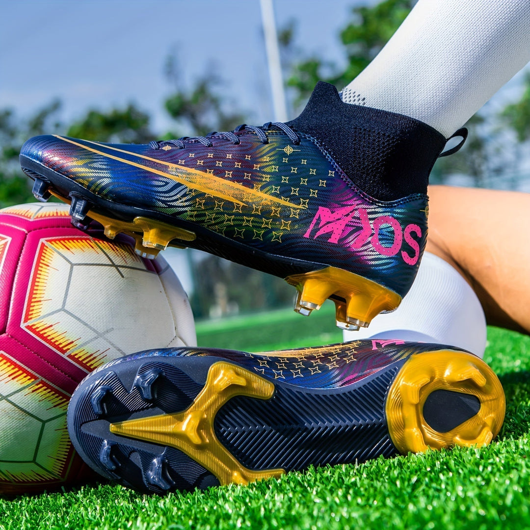 Dario men's soccer cleats with advanced high ankle support & grip sole for optimal match day control.