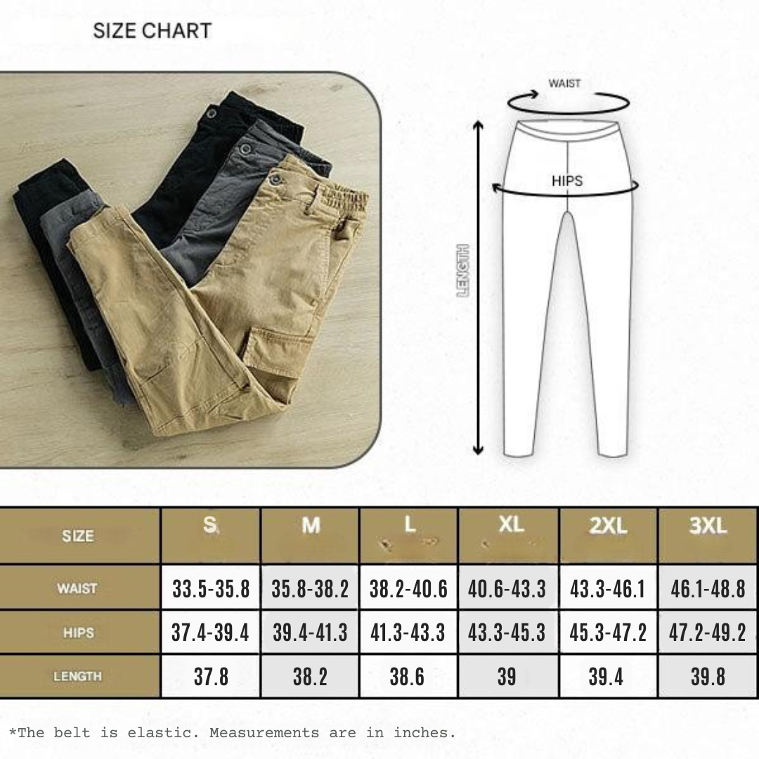 Quick-dry men's cargo trousers, ideal for hiking, workwear, and adventure travel.