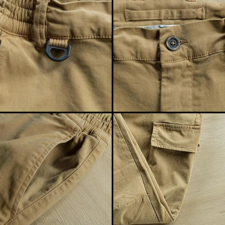 Rugged men's outdoor cargo pants, built for durability and any adventure challenge.
