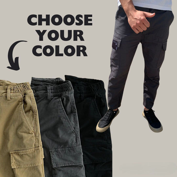 Durable men's hiking cargo pants, offering comfort and practicality on trails.
