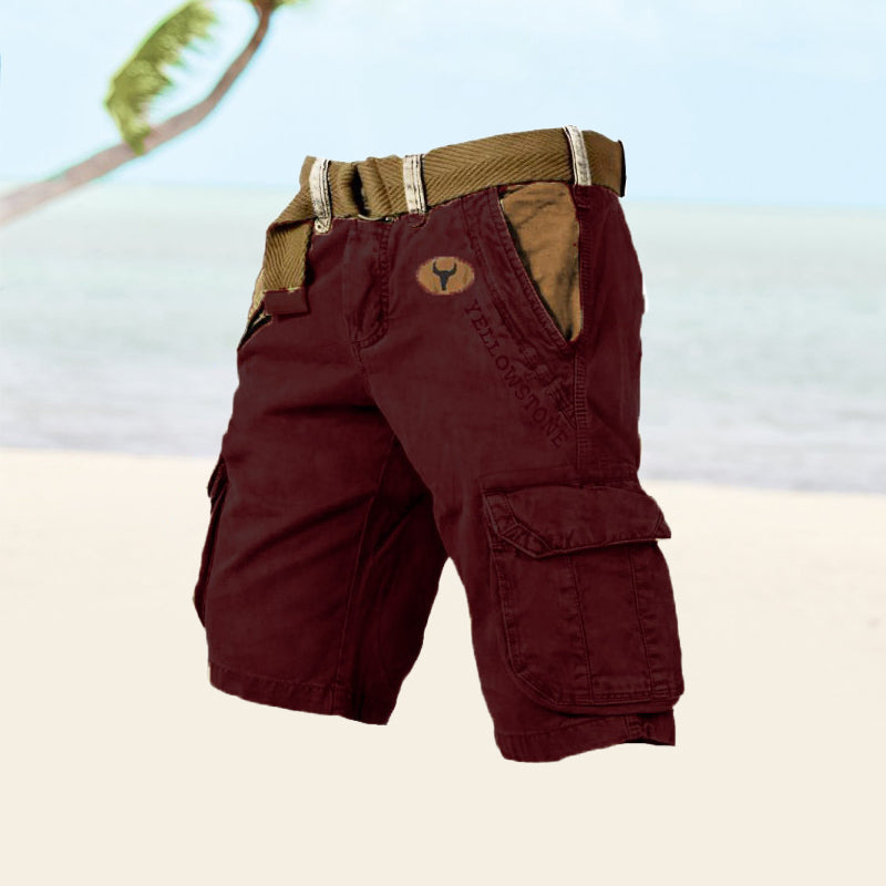 Rugged men's cargo shorts built for adventure gear, hiking, and outdoor activities. Durable & comfortable.