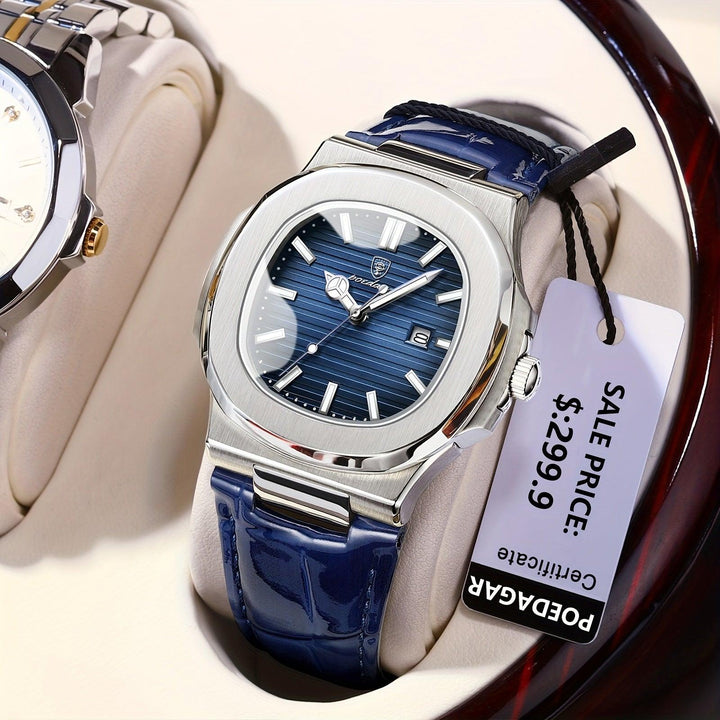 Men's durable quartz timepiece, crafted with stainless steel for a sleek and resilient design.