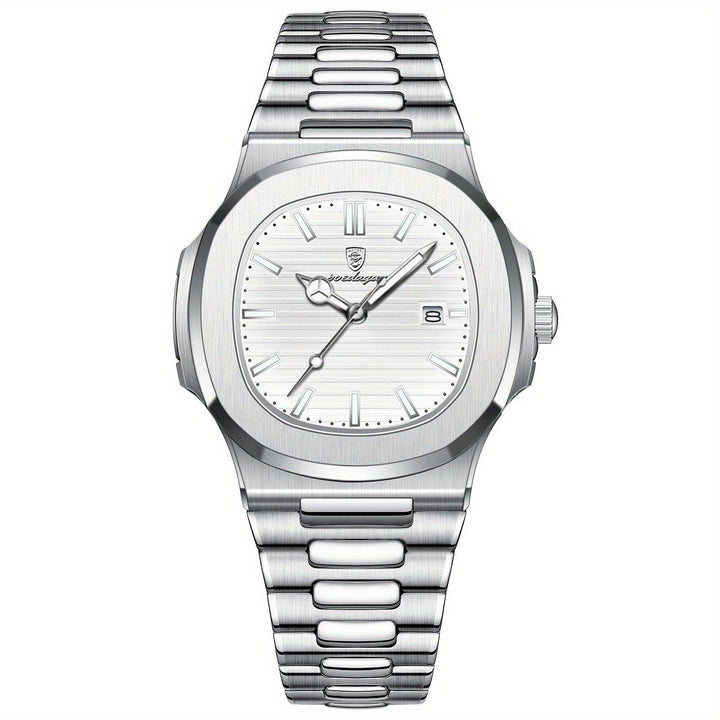 Men's durable stainless steel watch, a precise quartz timepiece designed for active lifestyles.