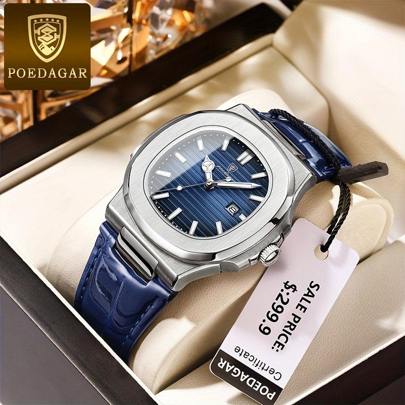 ValorLuxe men's stainless steel wristwatch, a stylish and durable quartz timepiece for modern fashion.