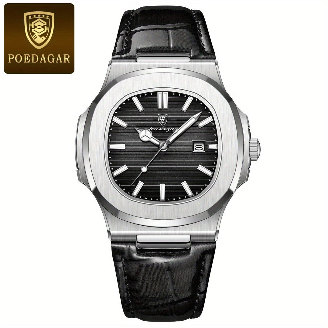 Durable men's quartz watch, made with high-quality stainless steel for long-lasting wear.