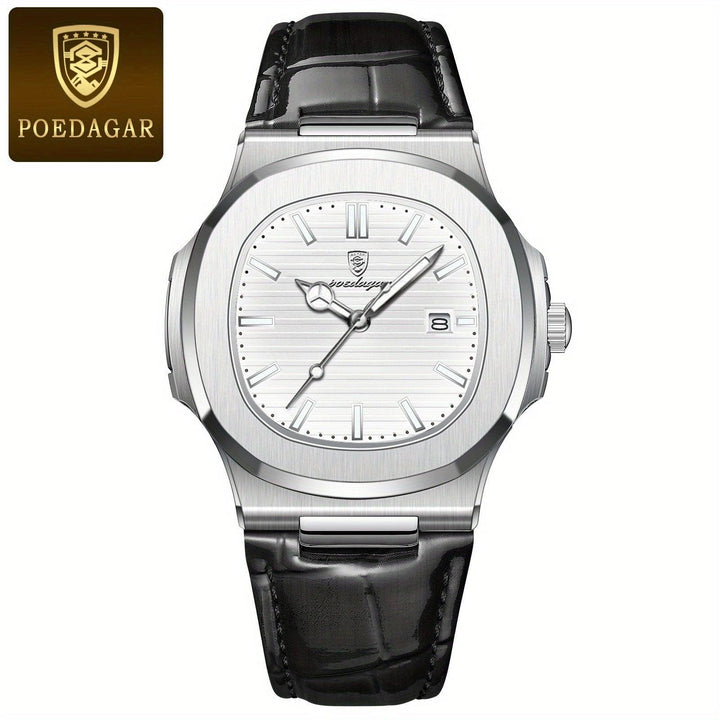 ValorLuxe men's watch, a robust stainless steel quartz timepiece for discerning gentlemen.