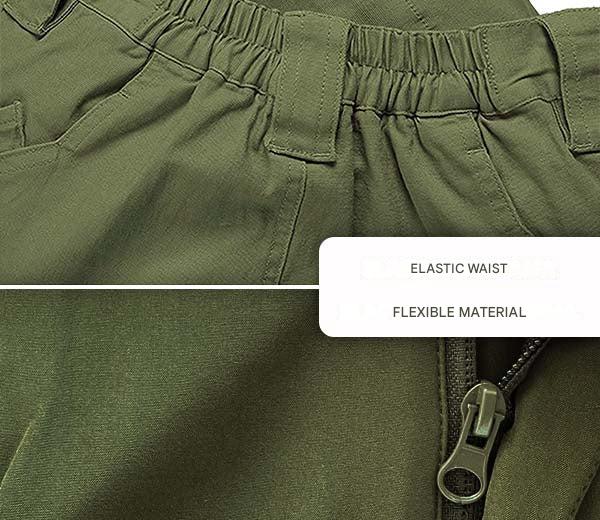 Men's cargo tactical pants, durable workwear, flexible for comfort & outdoor exploration.