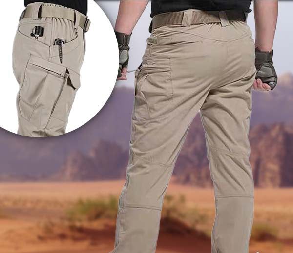 Men's durable tactical pants, Jasper model, comfortable for work, hiking, camping, & daily use.