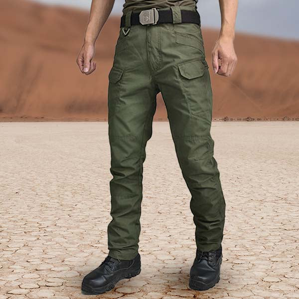 Hard-wearing men's tactical pants, cargo style, durable for work, outdoor, or casual wear.