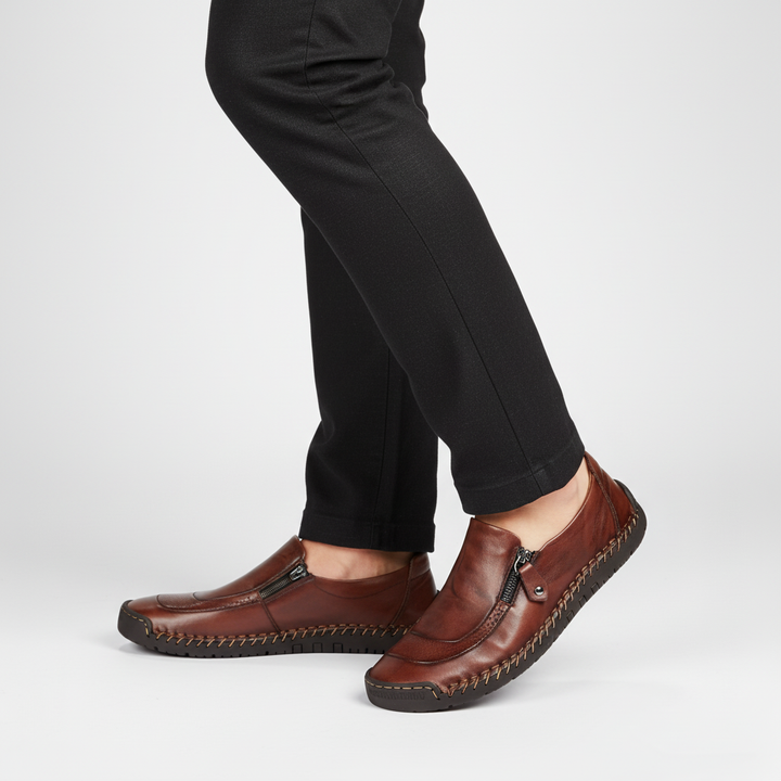 Everyday men's footwear: Dwight comfort shoes with side zipper and synthetic leather upper