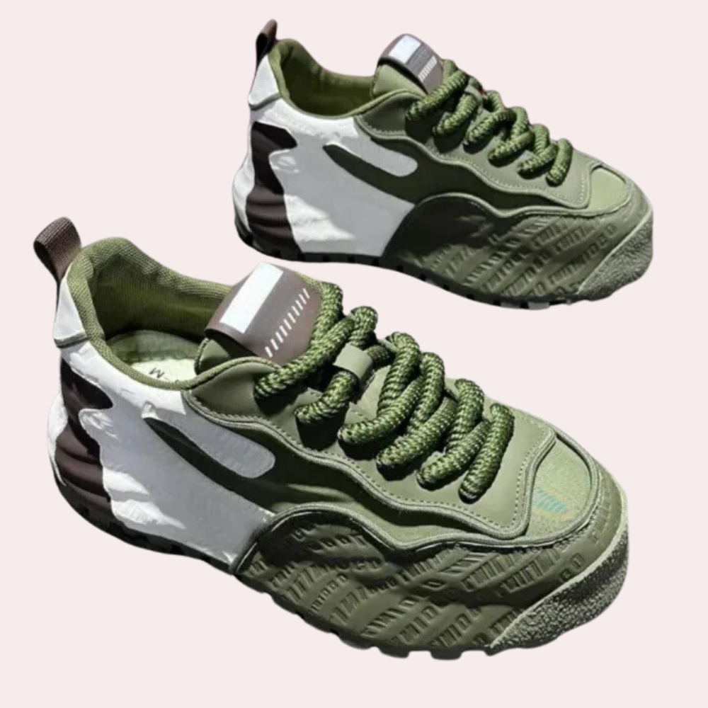 Comfortable men's white Elias walking shoes, lightweight casual sneakers for versatile daily style.