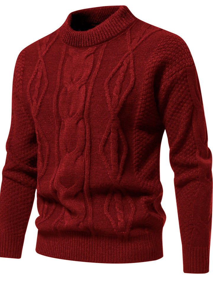 Soft knit men's jumper. Comfortable long sleeve round neck sweater, perfect for everyday casual men's fashion.