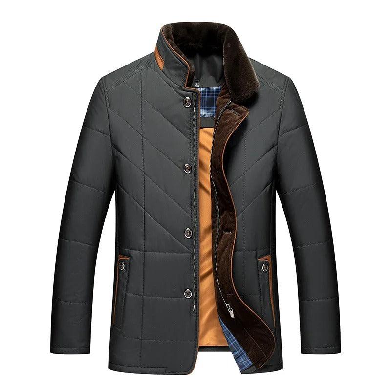 Men's durable winter jacket, built to withstand cold weather while maintaining a fashionable edge.