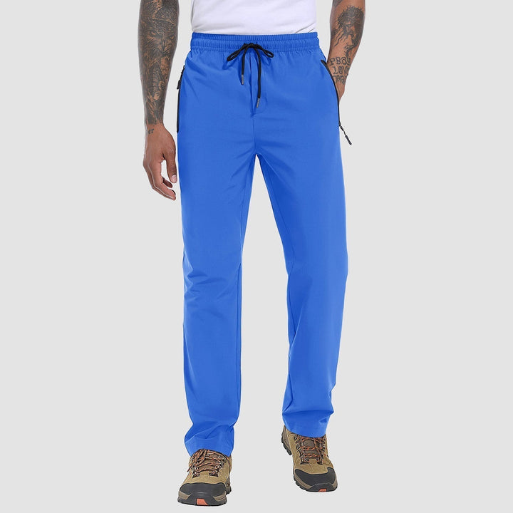 Lightweight FlexiTrek men's quick-dry stretch pants, perfect for warm weather hiking, travel & adventure.