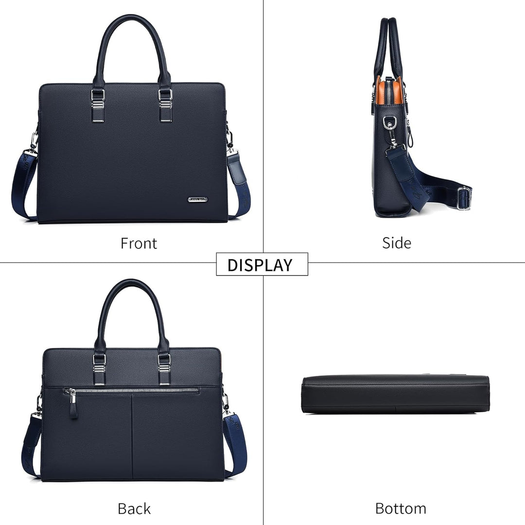 Exclusive men's genuine leather business briefcase, top quality craftsmanship