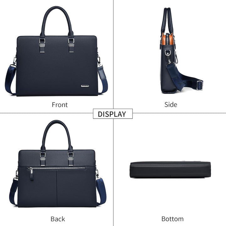 Exclusive men's genuine leather business briefcase, top quality craftsmanship
