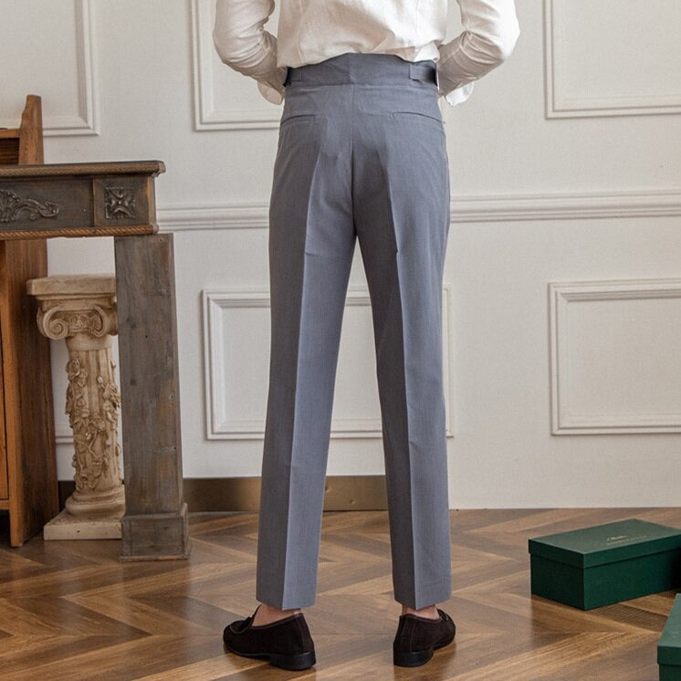 Durable men's workwear: high waist Gurkha trousers in a comfortable classic fit.