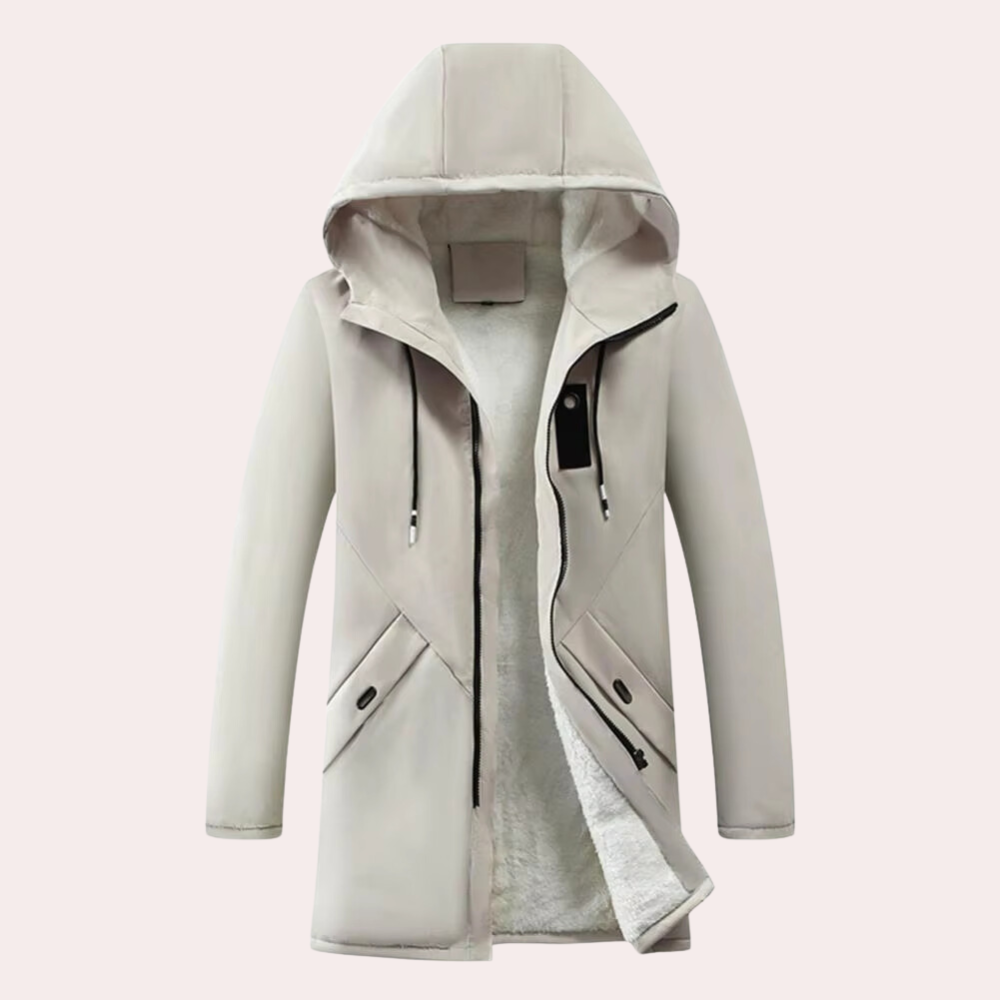 Victor men's warm winter coat, ideal for cold weather protection & stylish comfort.