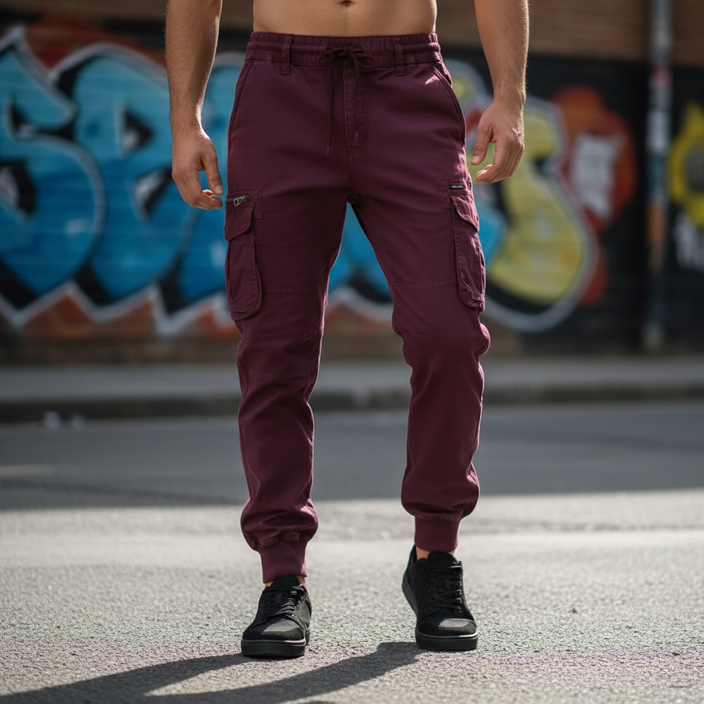 Men's James casual cargo pants, comfortable multi-pocket design for autumn winter fashion