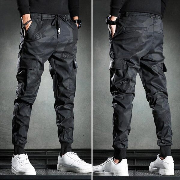 Men's Lars sporty cargo trousers with multiple functional pockets, great for hiking, travel & daily use.