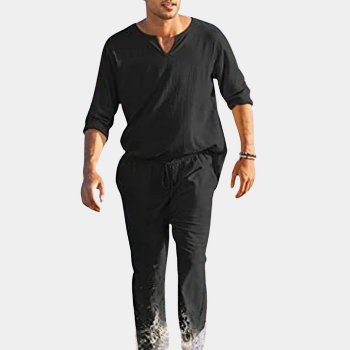 Bastien men's lightweight cotton set, two pieces designed for ultimate summer comfort