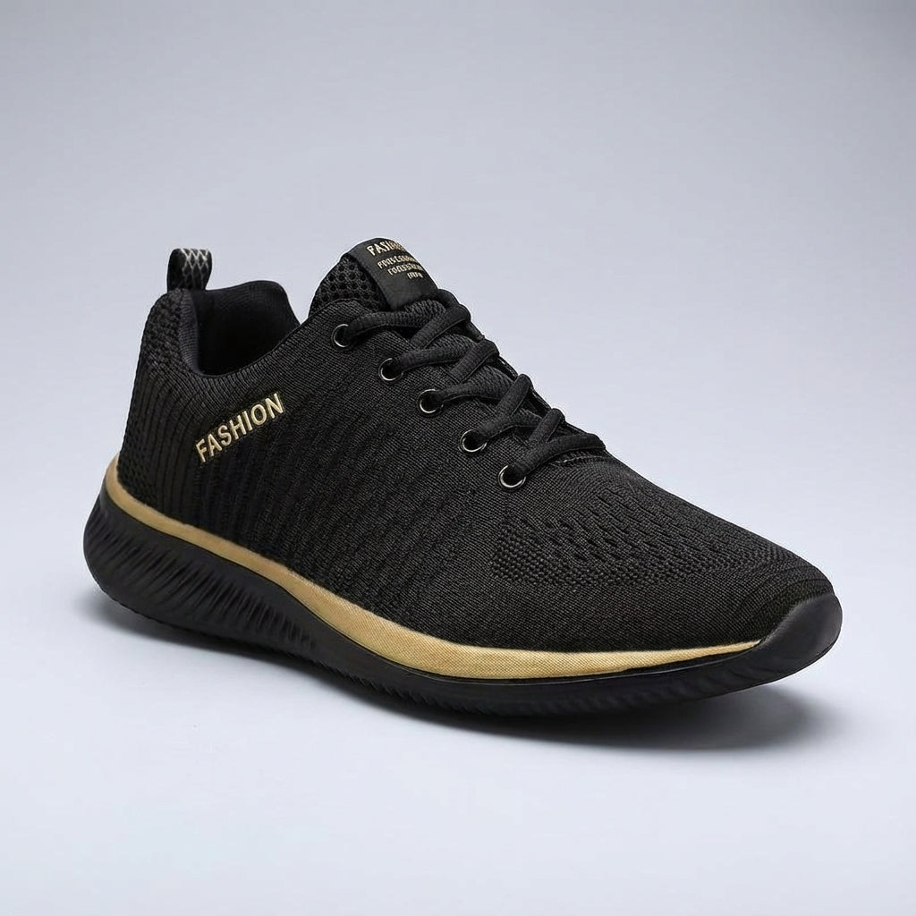 Men's comfort shoes designed for all-day wear, showcasing athletic style and breathable materials