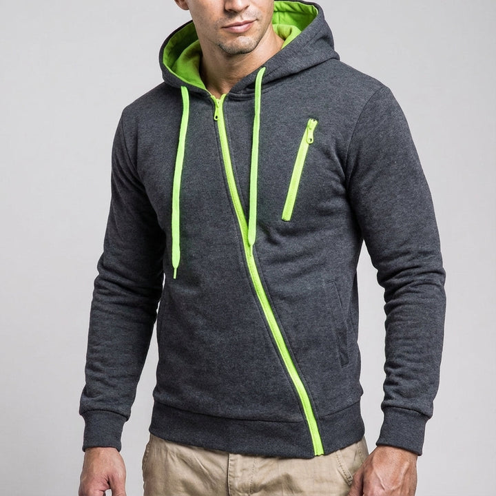 Men's sportswear hooded jacket, lightweight and designed for performance training