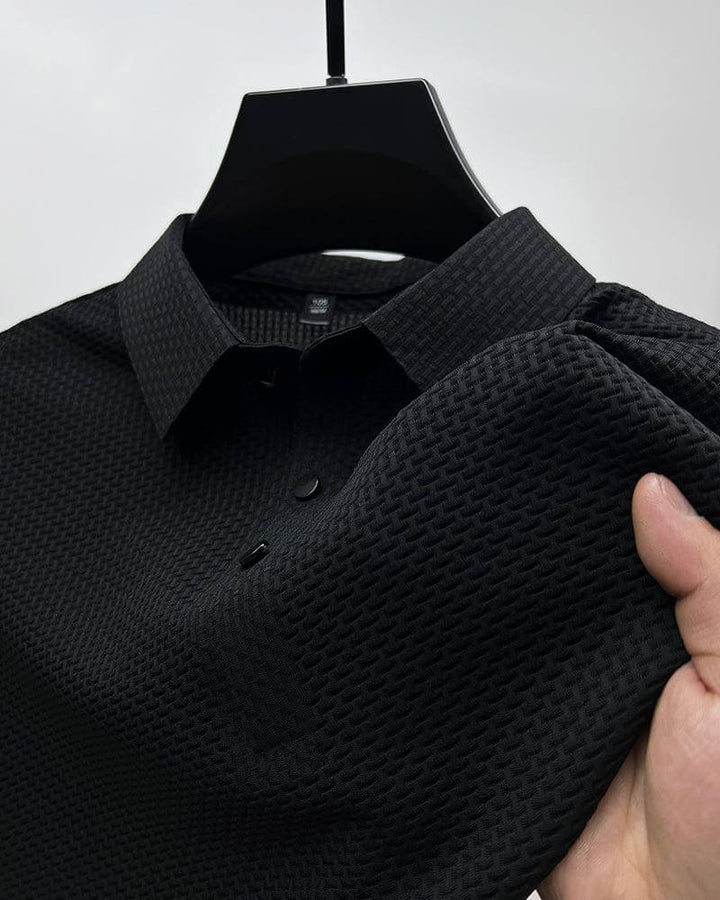 Men's lightweight Matteo polo shirt in breathable mesh for ultimate comfort & style.