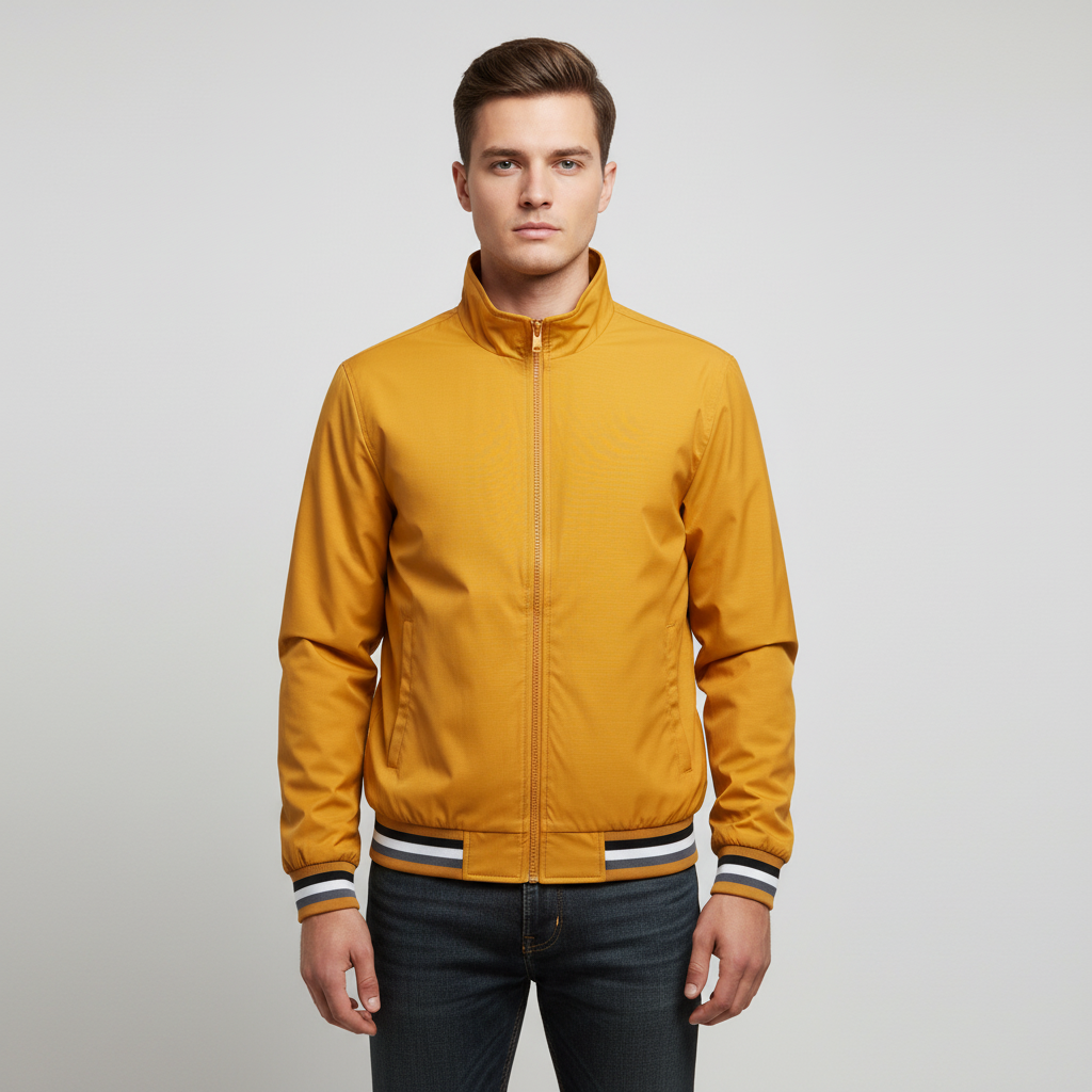 Lightweight men's jacket for all occasions, made of comfortable polyester material