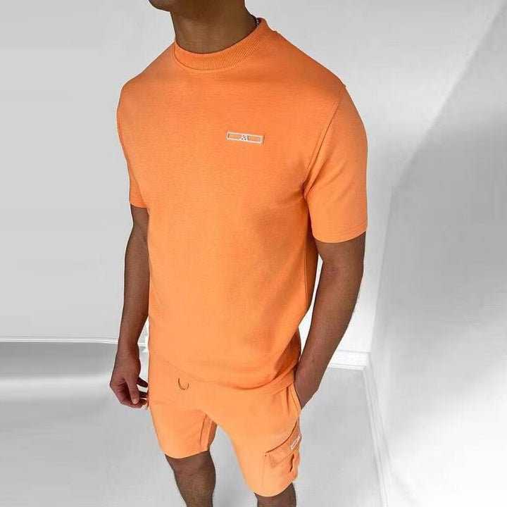 Trendy Fabio men's summer set. Breathable & lightweight two-piece for ultimate comfort, ideal for vacation essentials.