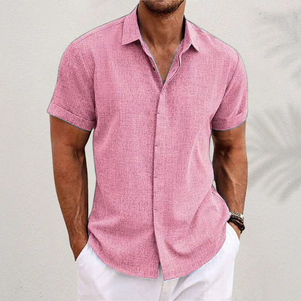 Modern men's summer shirt, combining lightweight fabric with a stylish, casual look.