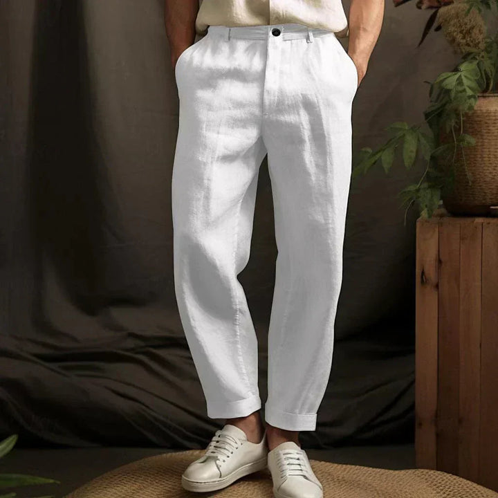 Stylish men's versatile summer pants, lightweight and comfortable for vacation or daily wear in warm weather.